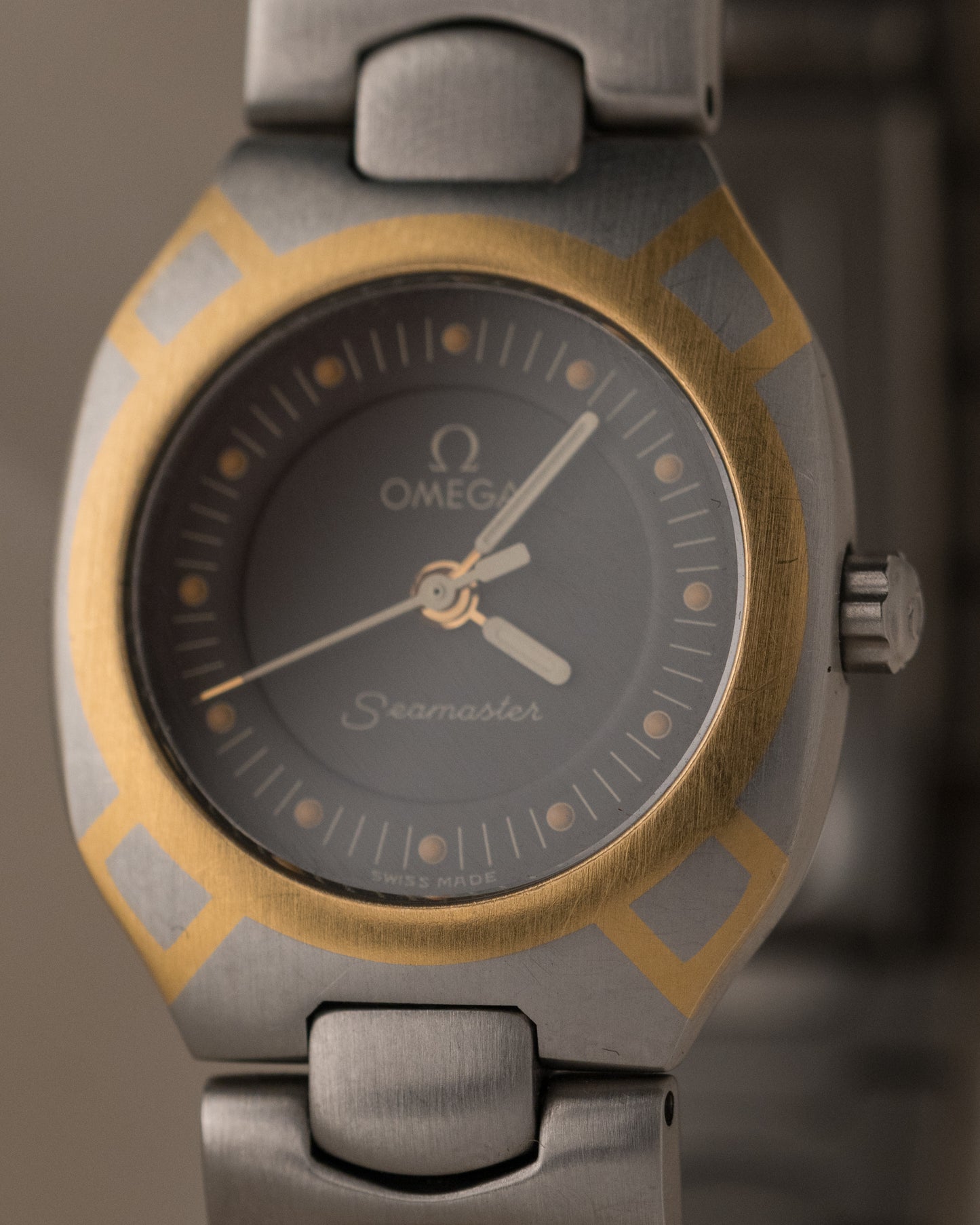 Vintage 1990 Omega Seamaster Polaris in 18k YG/SS