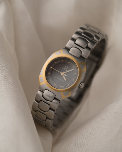 Vintage 1990 Omega Seamaster Polaris in 18k YG/SS