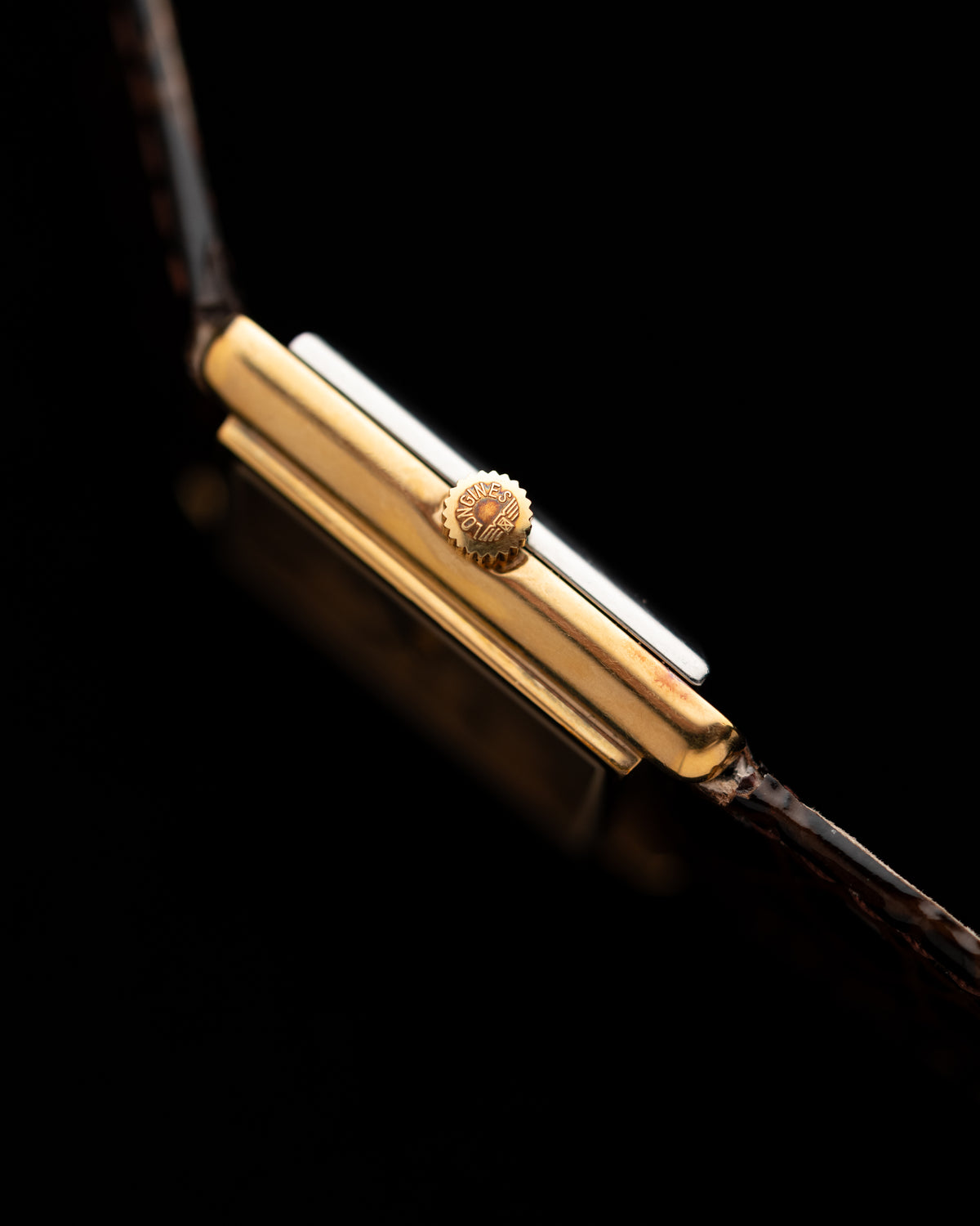 1970s Vintage Longines Gold Rectangle