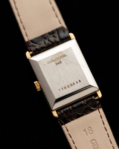 1970s Vintage Longines Gold Rectangle