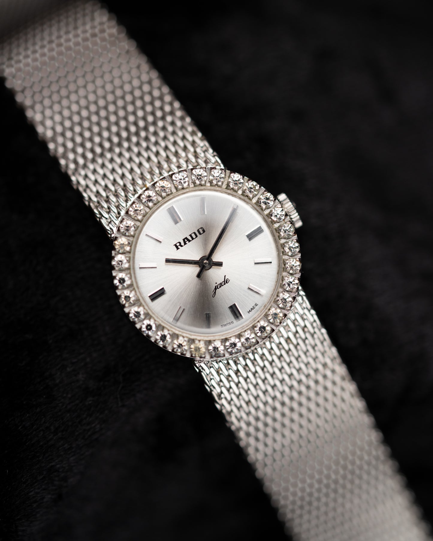 1970s Rado Jade Diamond Bezel