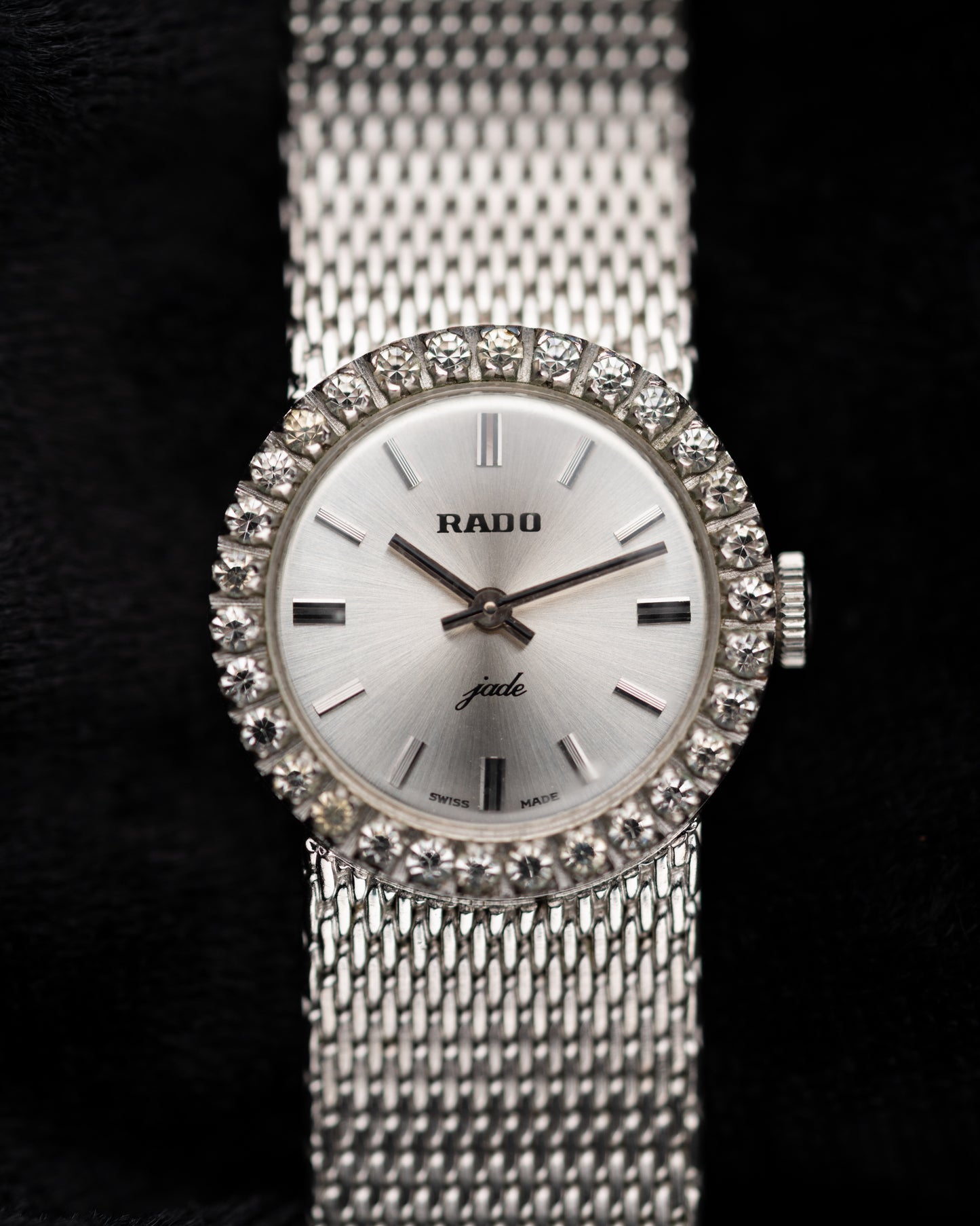 1970s Rado Jade Diamond Bezel