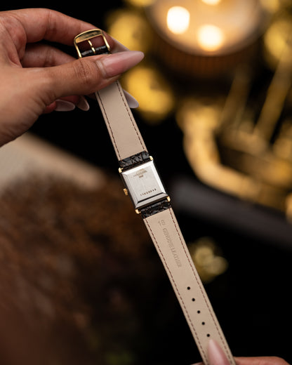 1970s Vintage Longines Gold Rectangle