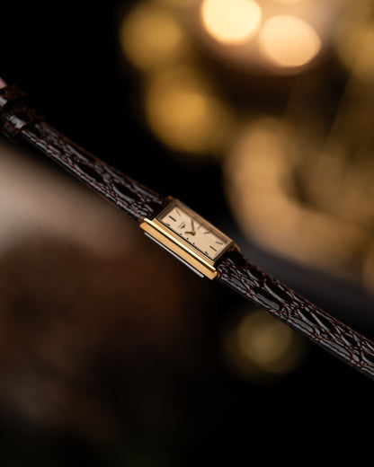 1970s Vintage Longines Gold Rectangle