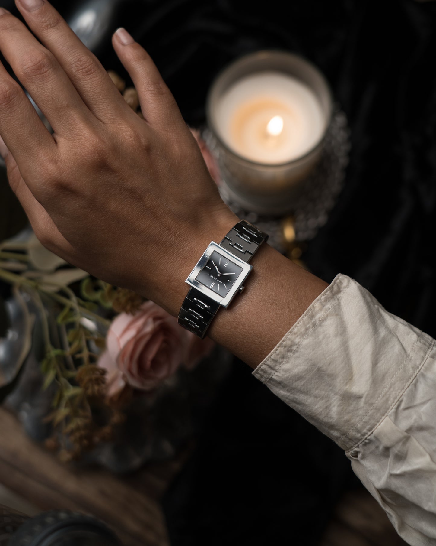 1990s Vintage Bvlgari Quadrato in Stainless Steel