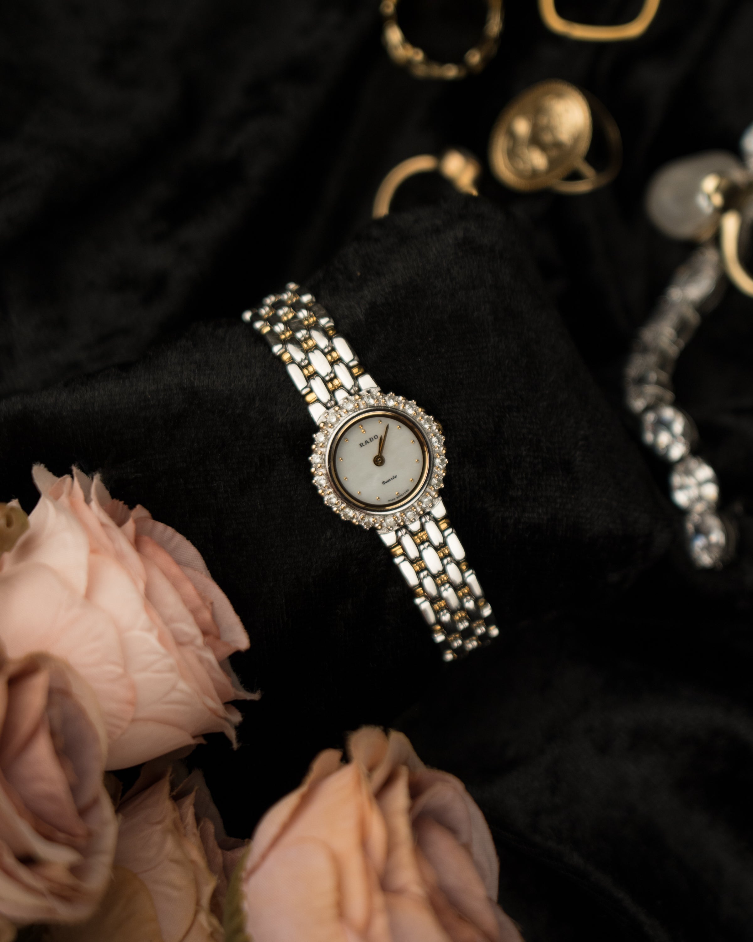 1990s Vintage Rado Diamond Bezel