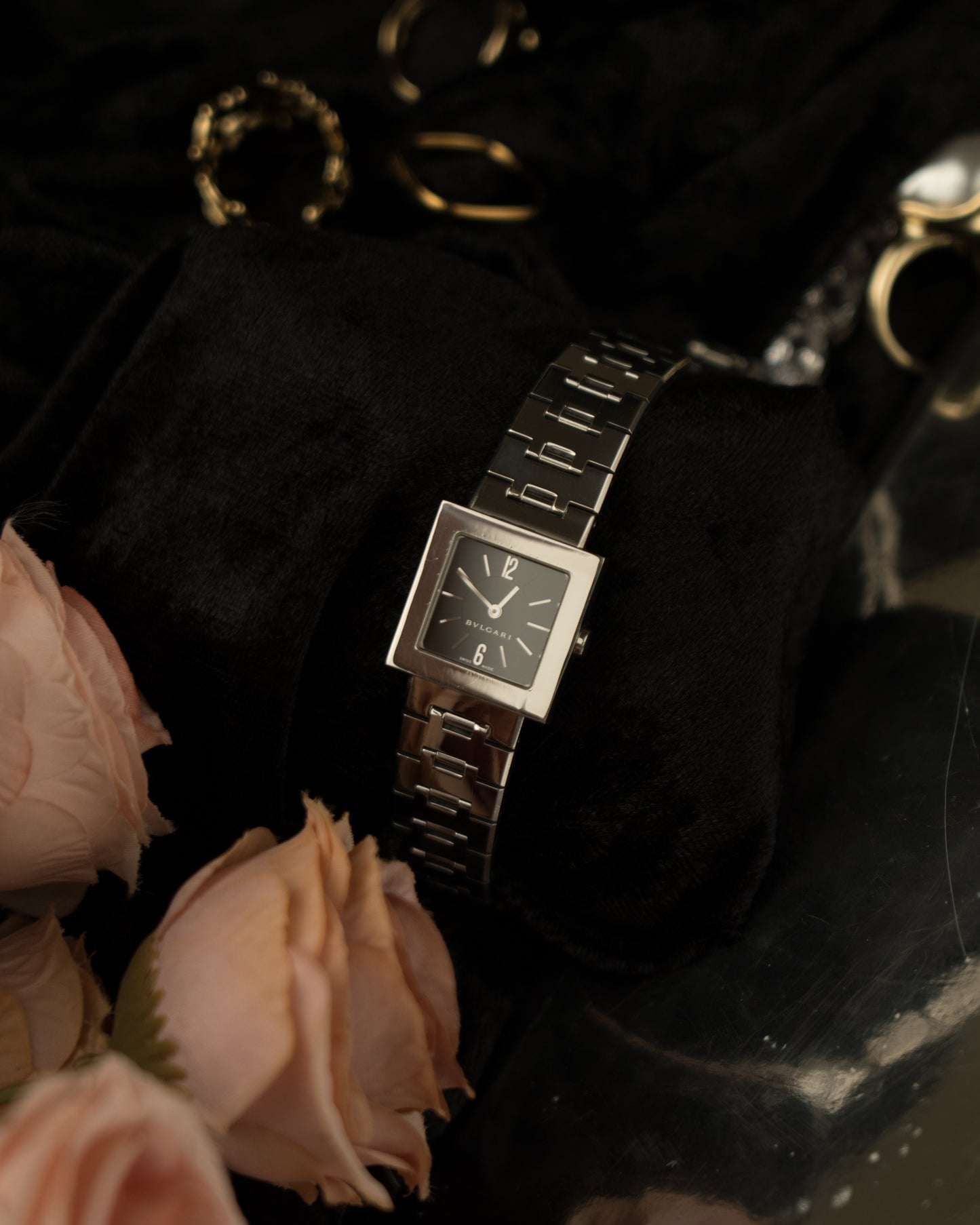 1990s Vintage Bvlgari Quadrato in Stainless Steel