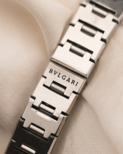 1990s Vintage Bvlgari Quadrato in Stainless Steel