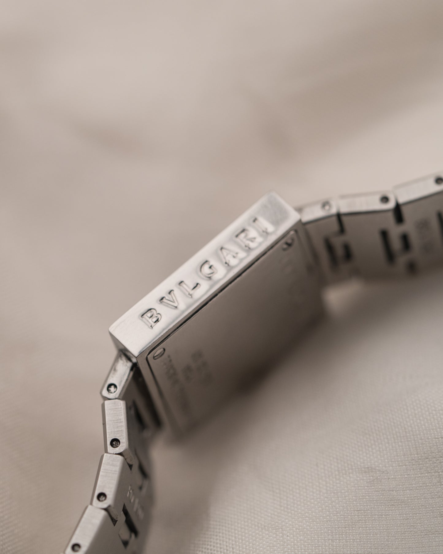1990s Vintage Bvlgari Quadrato in Stainless Steel