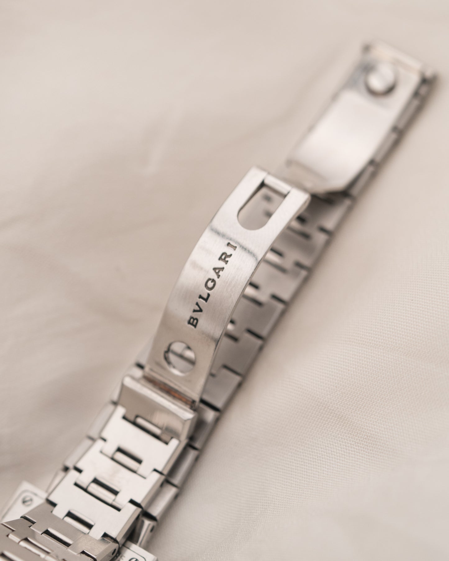 1990s Vintage Bvlgari Quadrato in Stainless Steel