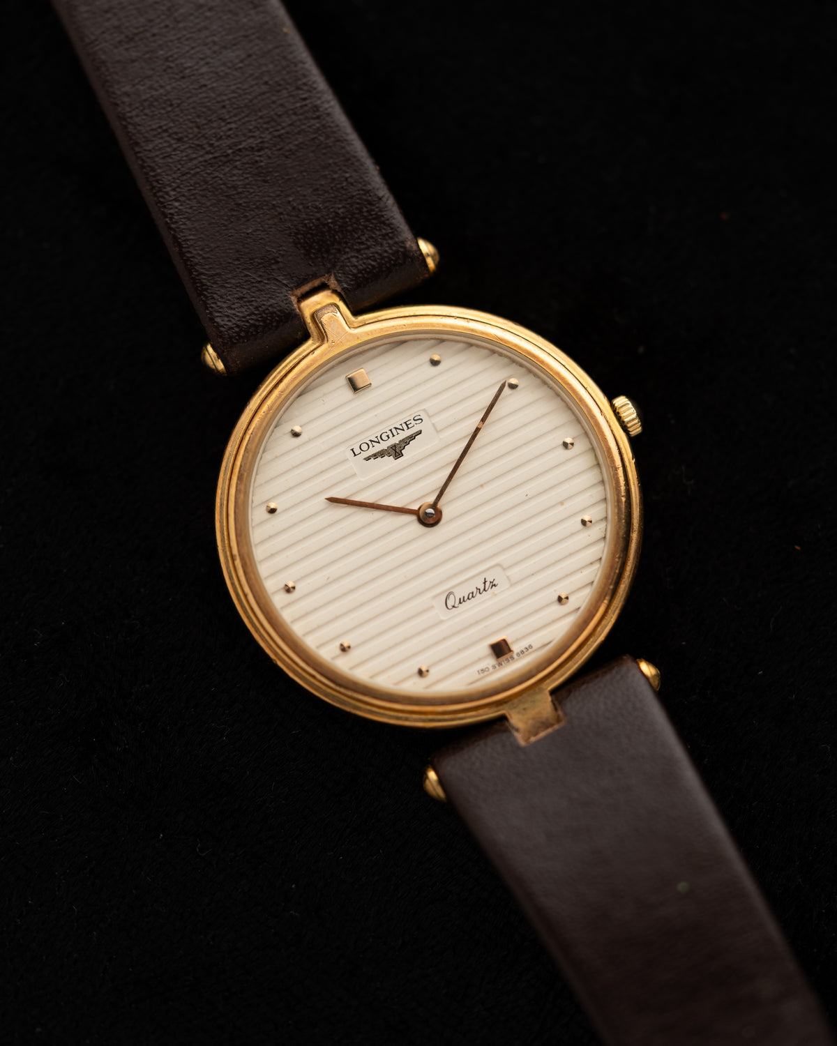 1980s Vintage Longines Ribbed Dial