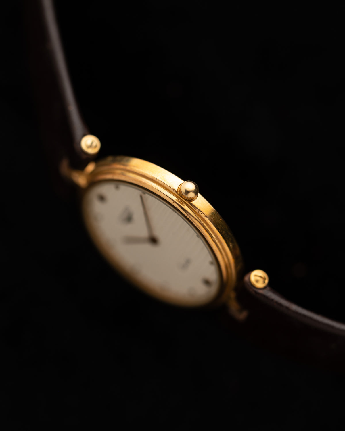 1980s Vintage Longines Ribbed Dial