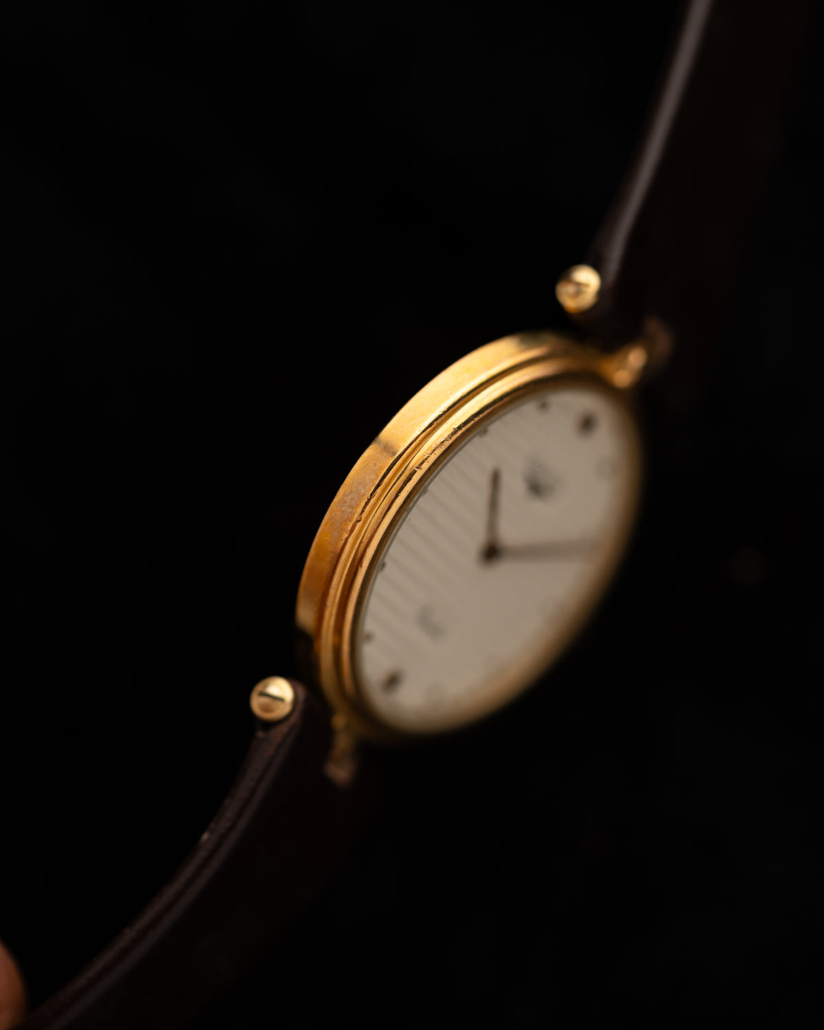1980s Vintage Longines Ribbed Dial