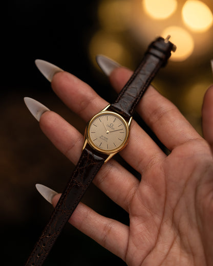 1980s Vintage Omega De Ville Quartz