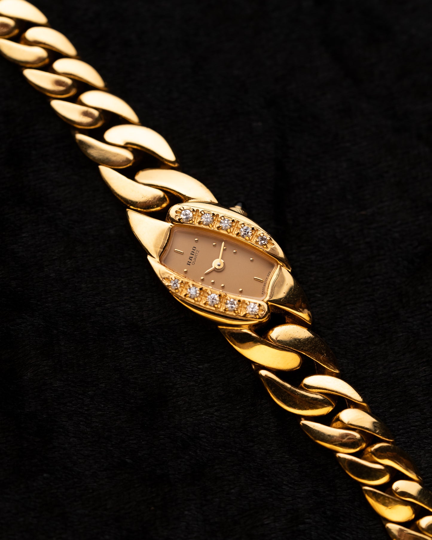 1980s Rado Diamond Cuban Chain