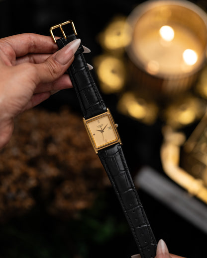 1980s Vintage Longines Champagne Bark Dial