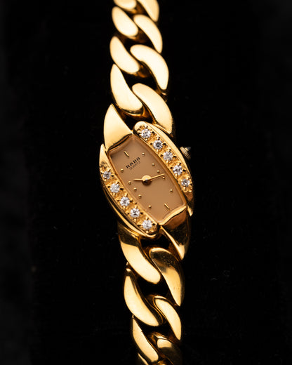 1980s Rado Diamond Cuban Chain