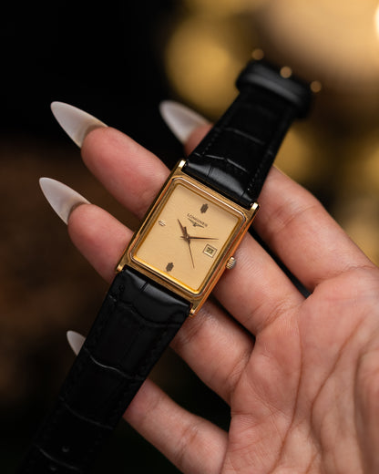 1980s Vintage Longines Champagne Bark Dial