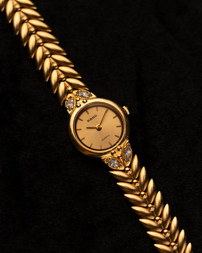 1980s Rado Gold Leaf Bracelet
