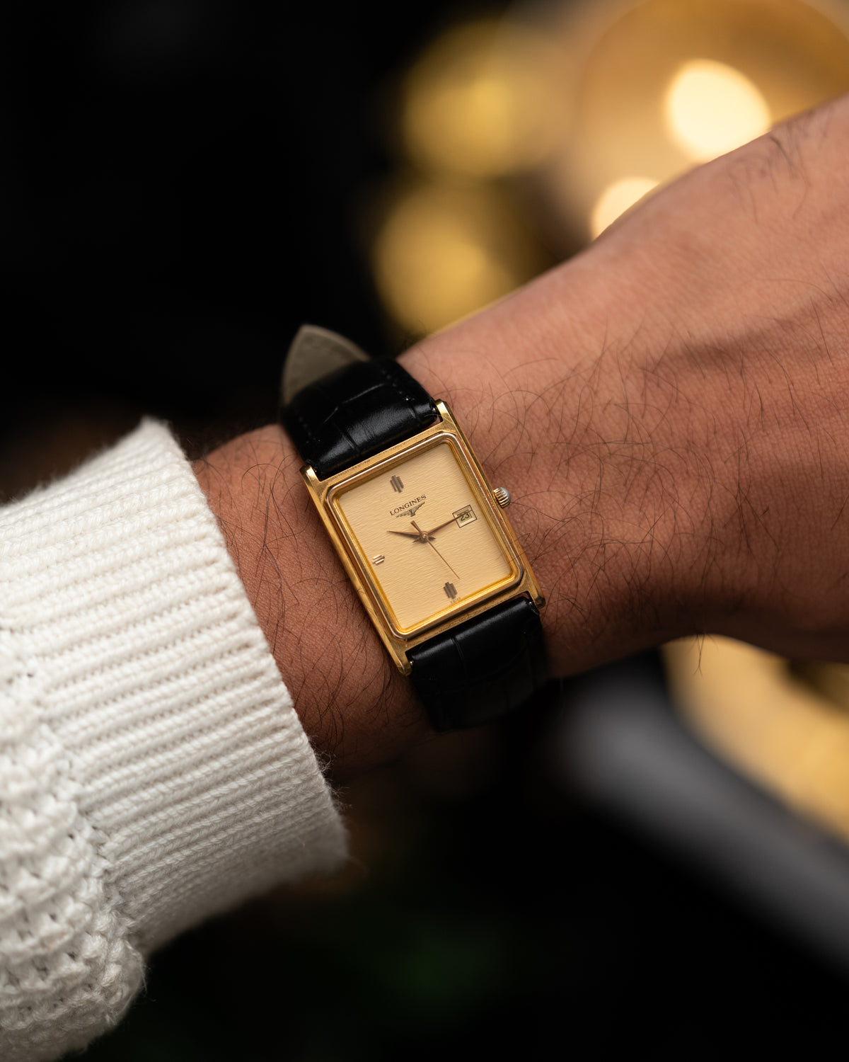 1980s Vintage Longines Champagne Bark Dial
