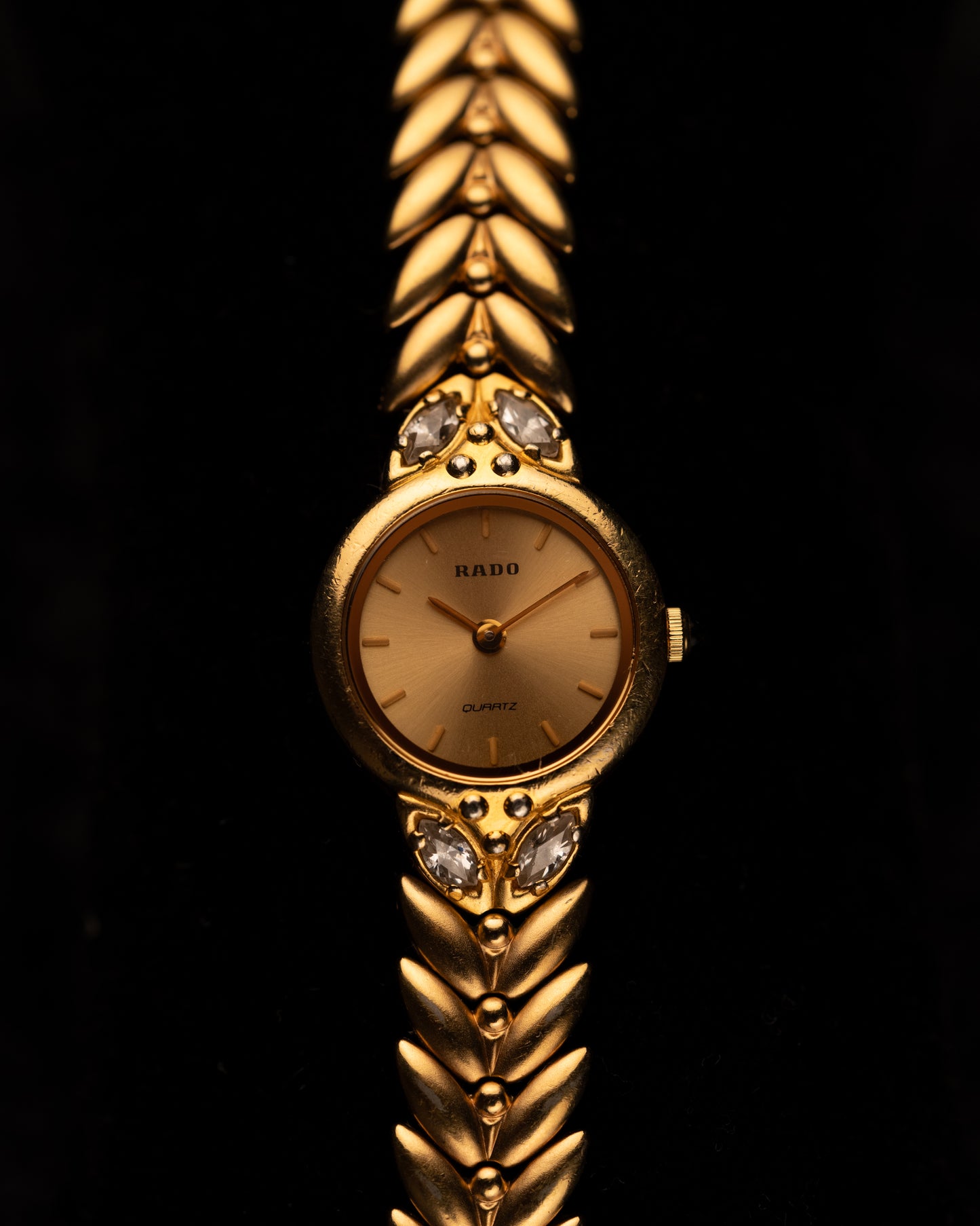 1980s Rado Gold Leaf Bracelet
