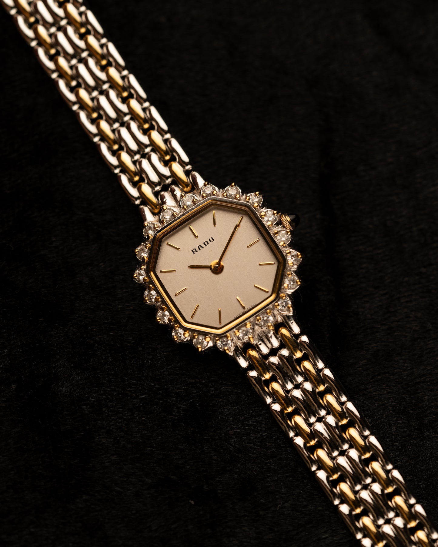 1990s Rado Diamond Bezel Hexagonal