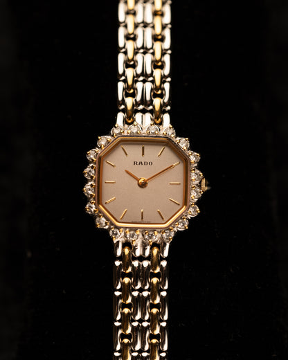 1990s Rado Diamond Bezel Hexagonal