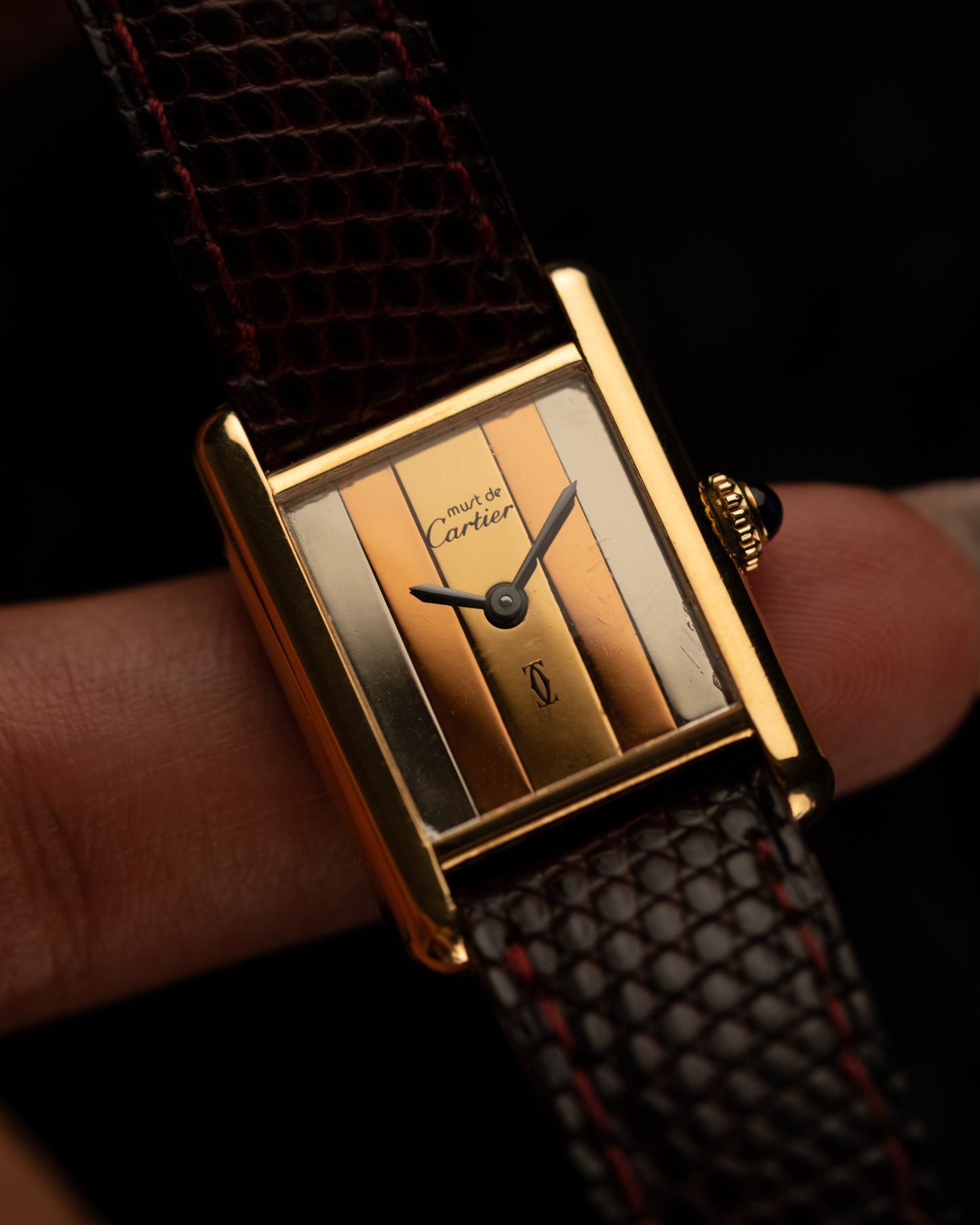1970s Cartier Trinity Tank