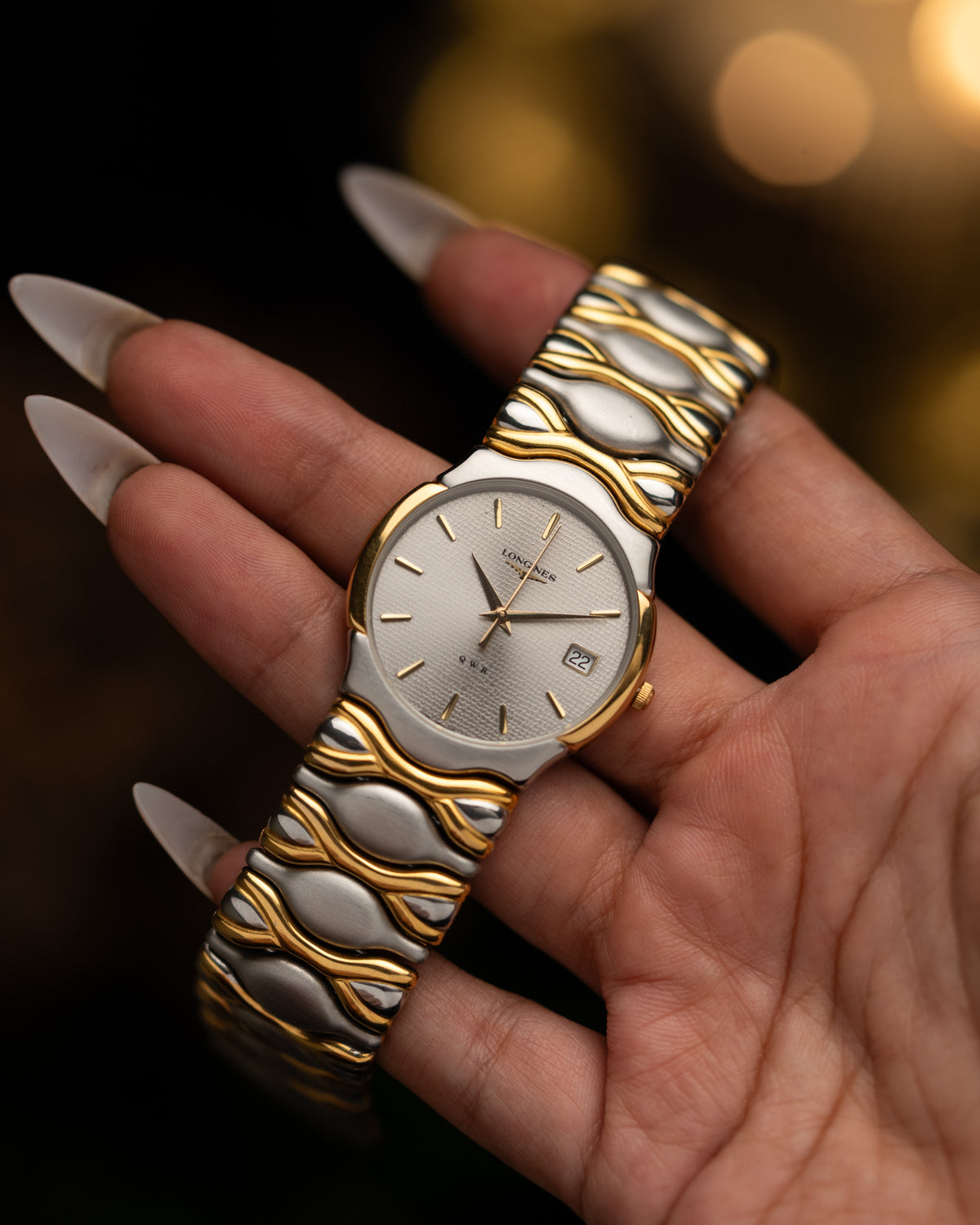1990s Vintage Longines Wave Bracelet