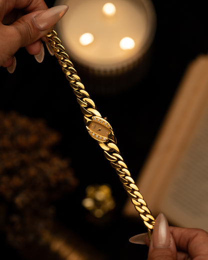 1980s Rado Diamond Cuban Chain