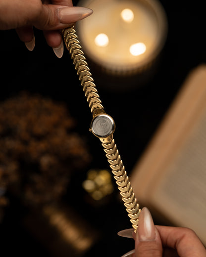 1980s Rado Gold Leaf Bracelet