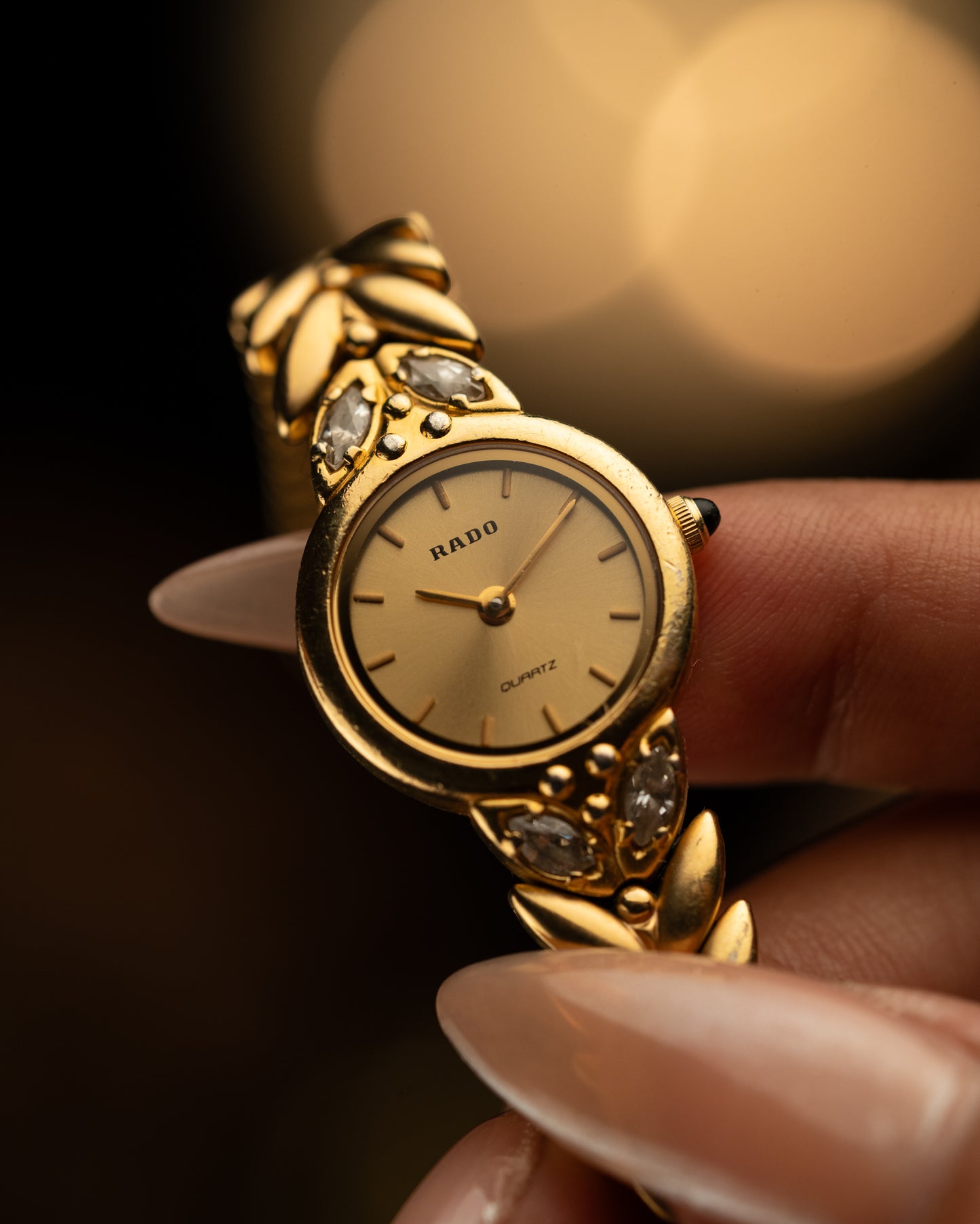 1980s Rado Gold Leaf Bracelet
