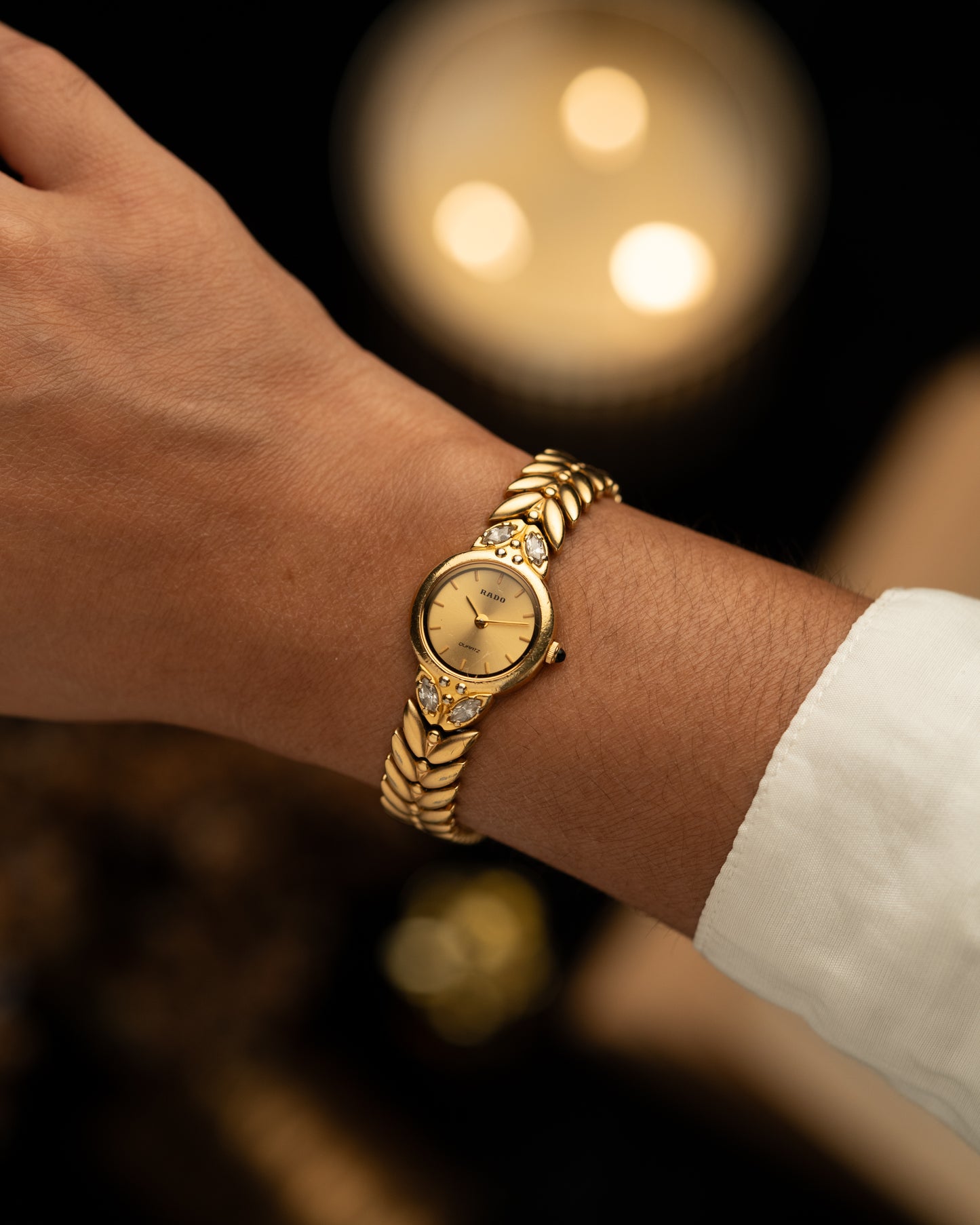 1980s Rado Gold Leaf Bracelet