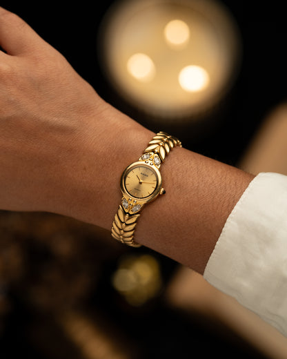 1980s Rado Gold Leaf Bracelet