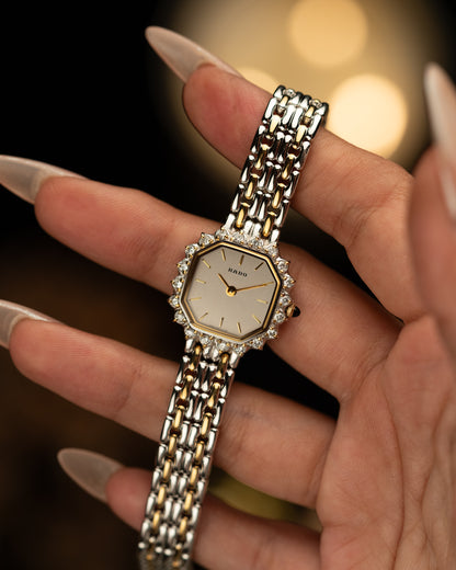 1990s Rado Diamond Bezel Hexagonal