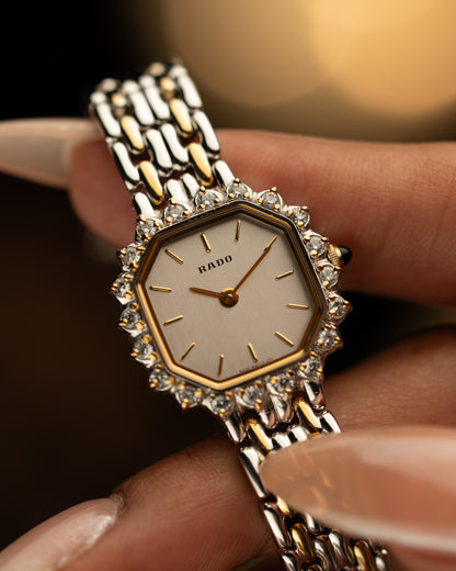 1990s Rado Diamond Bezel Hexagonal
