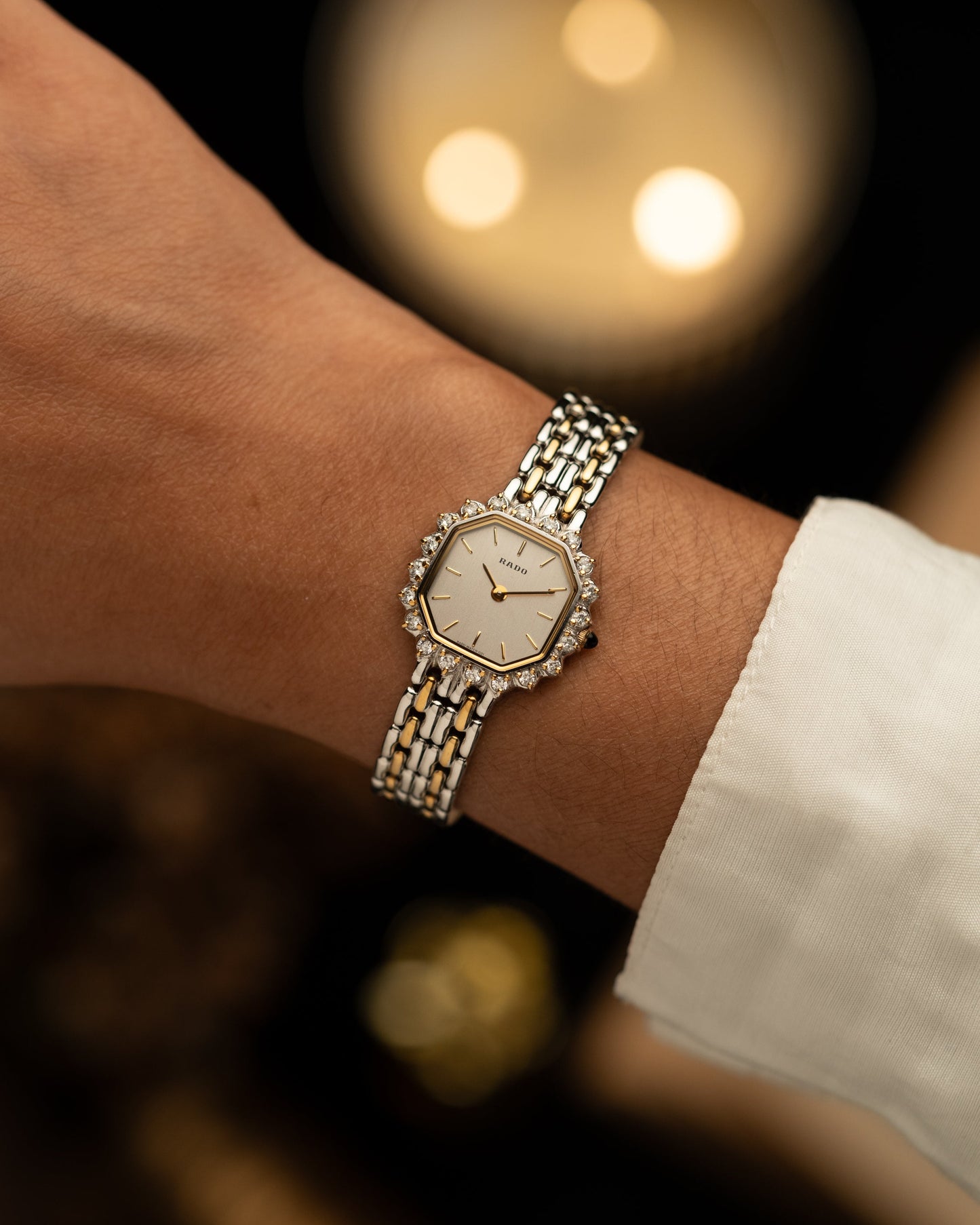 1990s Rado Diamond Bezel Hexagonal