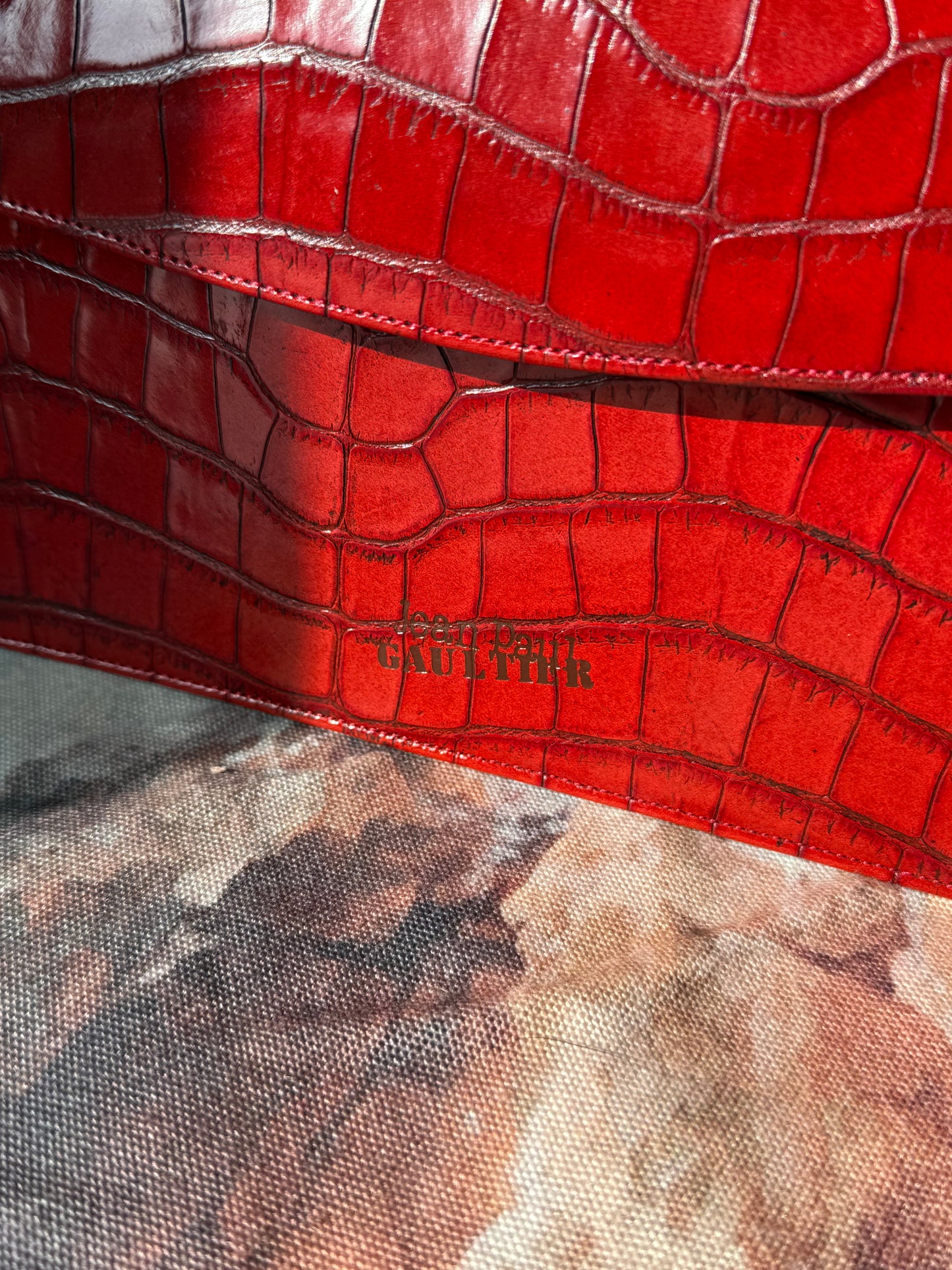 Jean Paul Gaultier Croc Embossed Bag