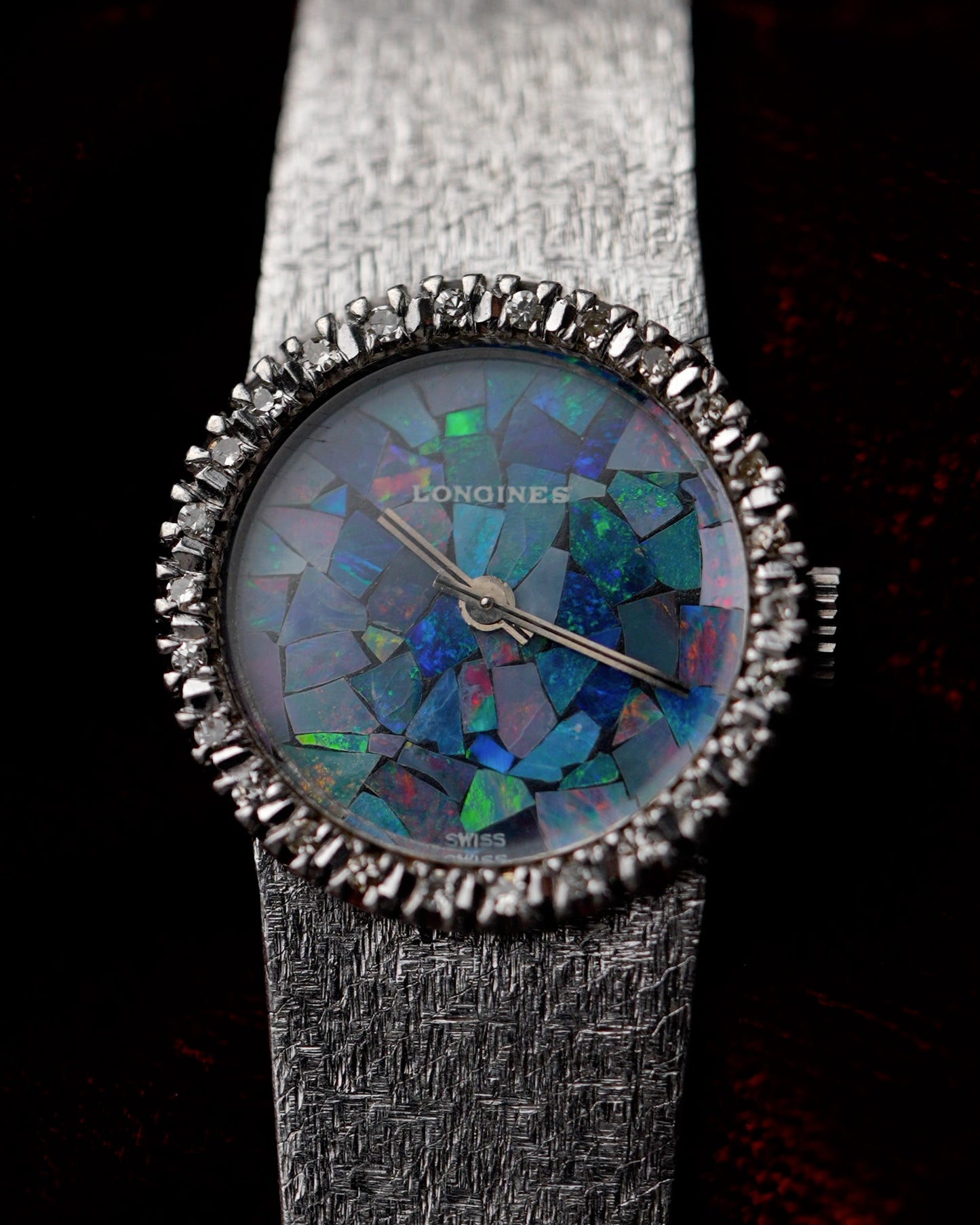 1970s Vintage Longines Mosaic Opal