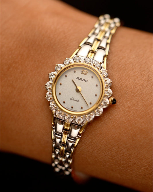 1990s Vintage Rado Diamond Bezel