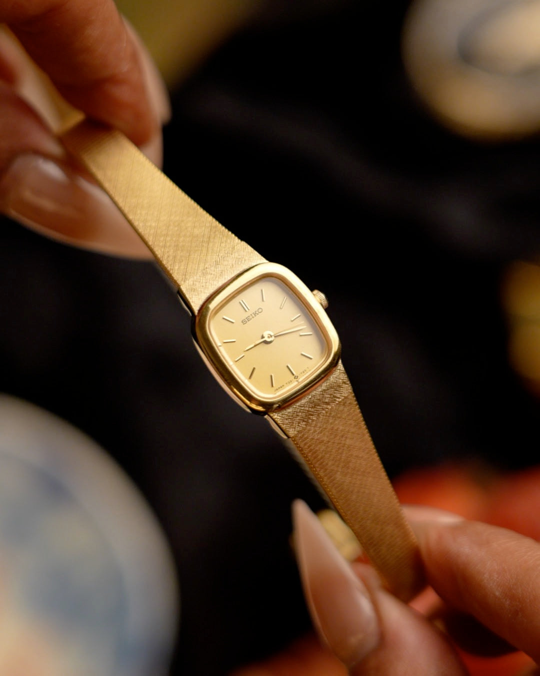 1980s Vintage Seiko Cushion Case