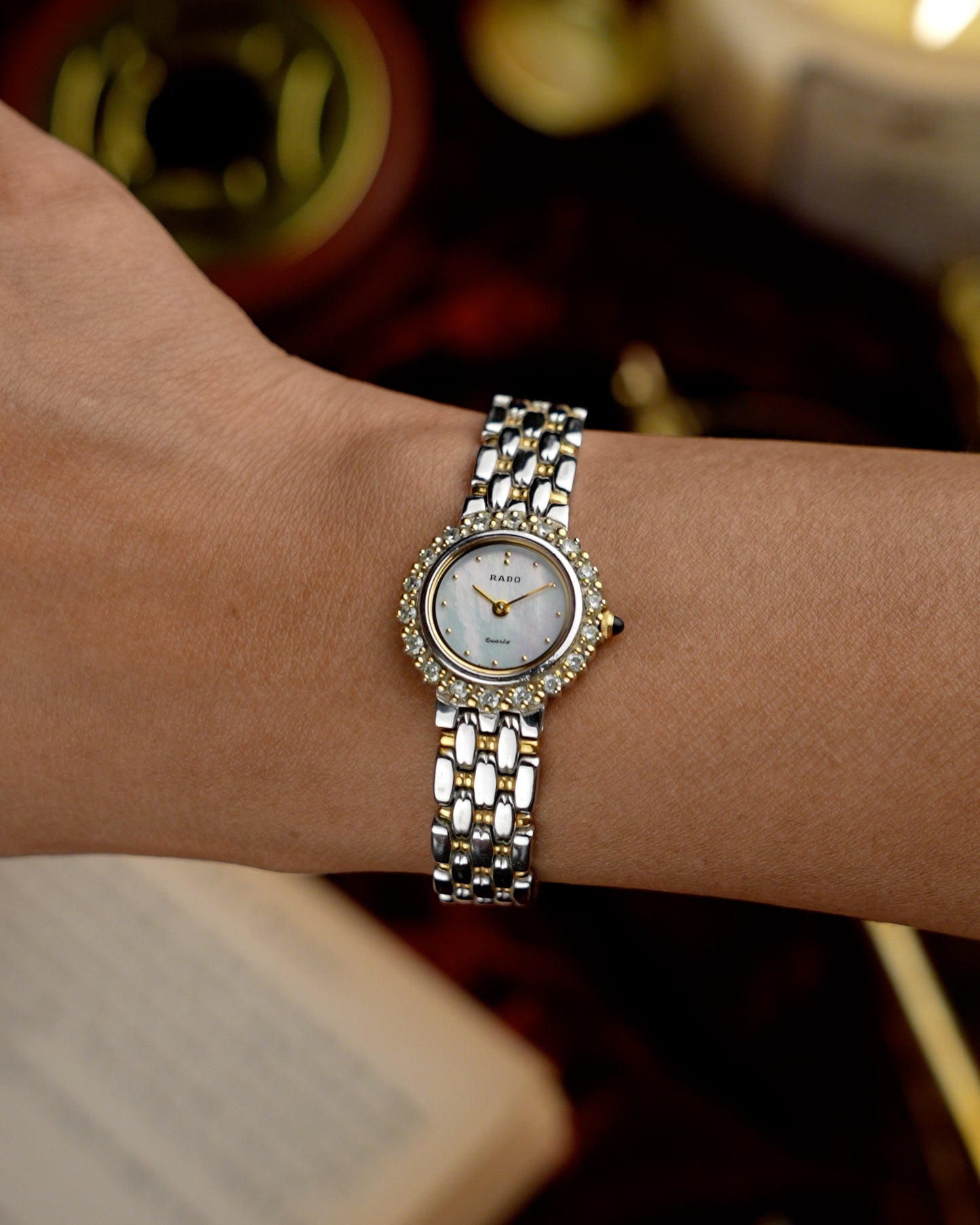 1990s Vintage Rado Diamond Bezel