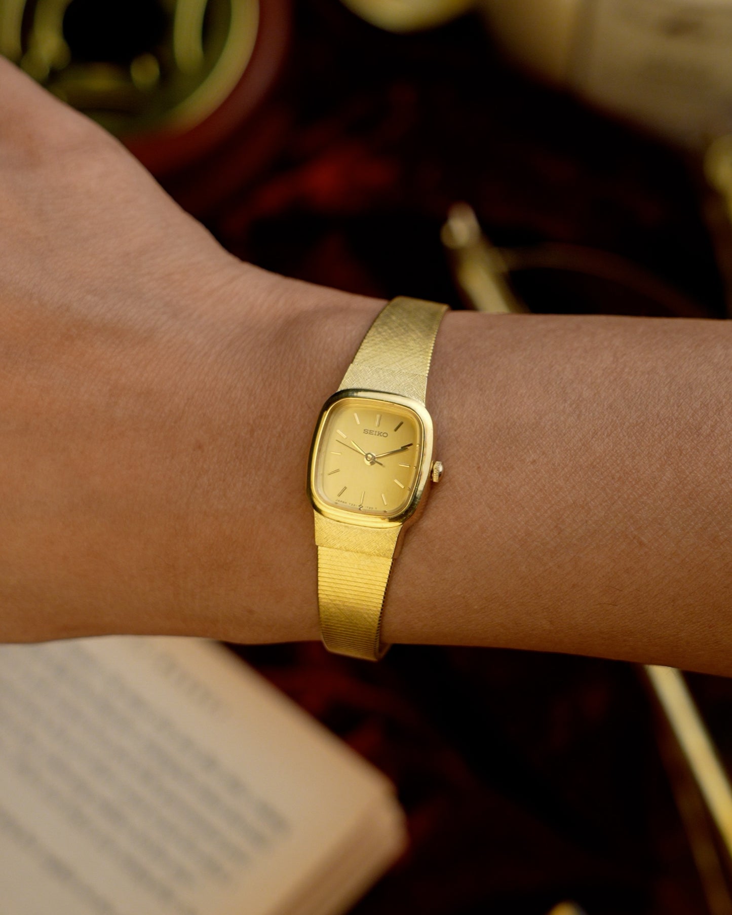 1980s Vintage Seiko Cushion Case