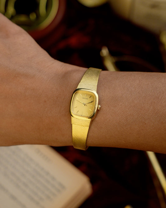 1980s Vintage Seiko Cushion Case