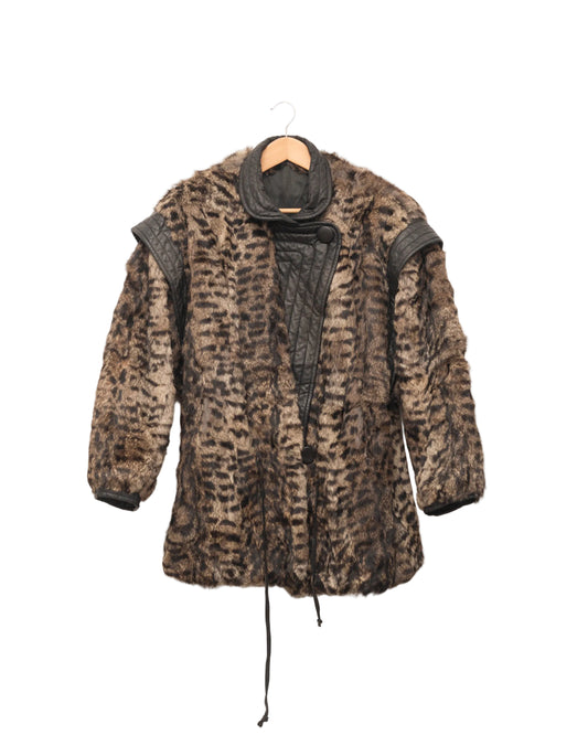 Fur Jacket with Leather details