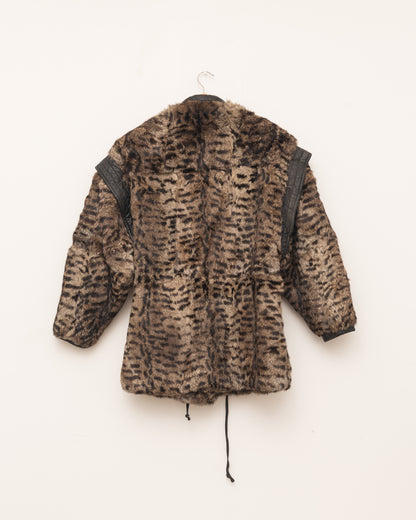 Fur Jacket with Leather details