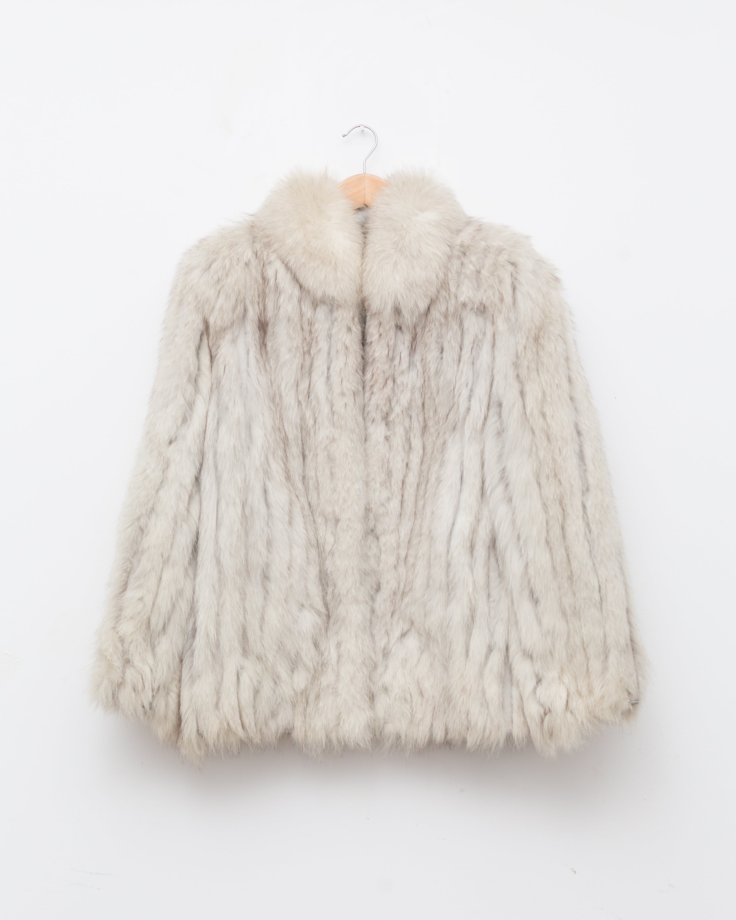 Vintage Blue Fox Fur Jacket