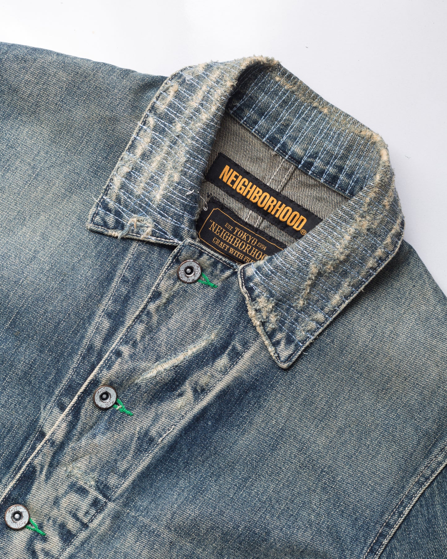 Distressed Japanese Denim Jacket