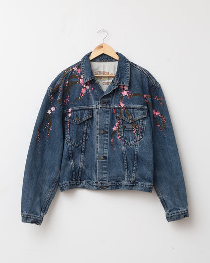 Handpainted Sakura Vintage Denim Levi’s Jacket