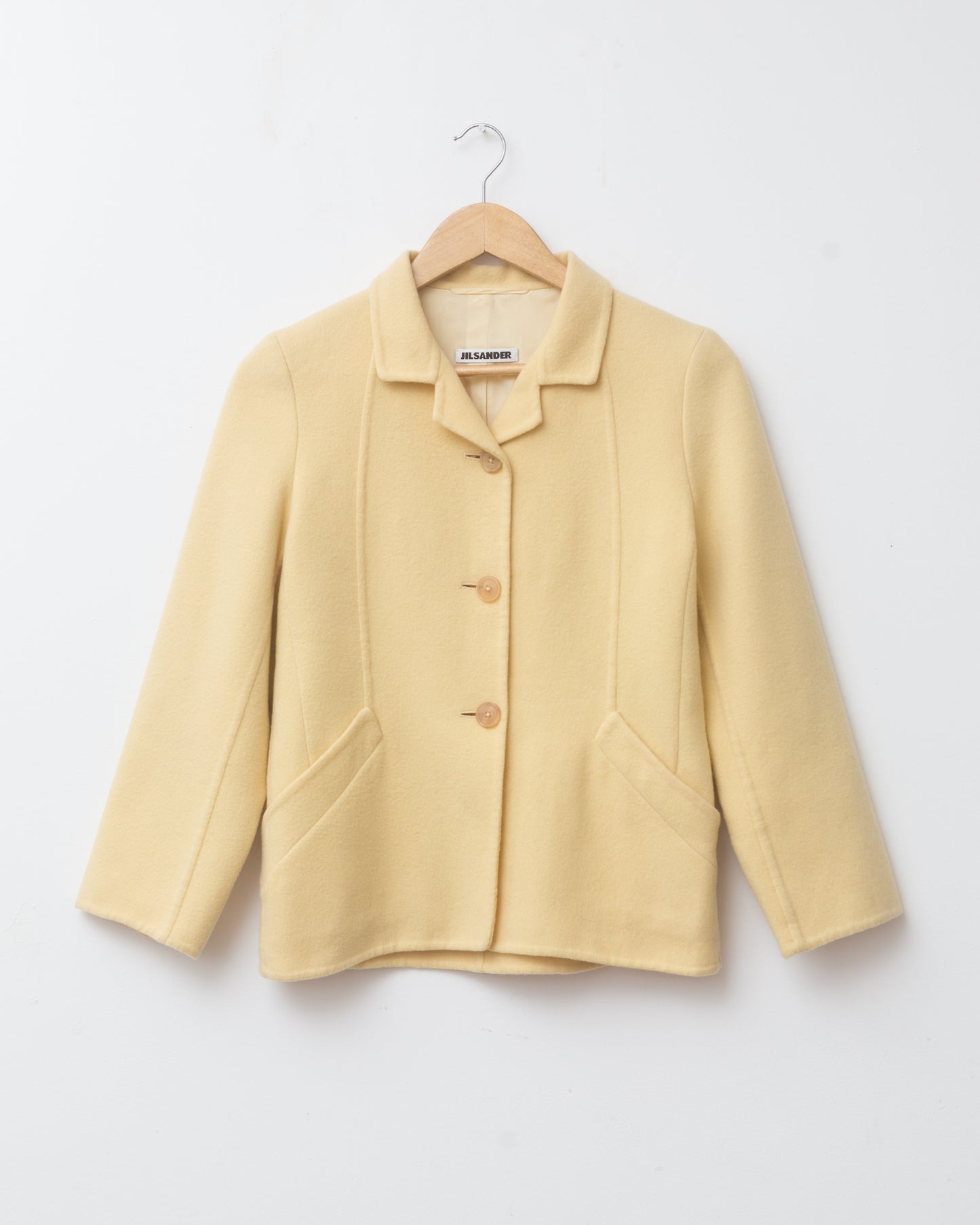 Jil Sander Butter Yellow Cashmere Jacket